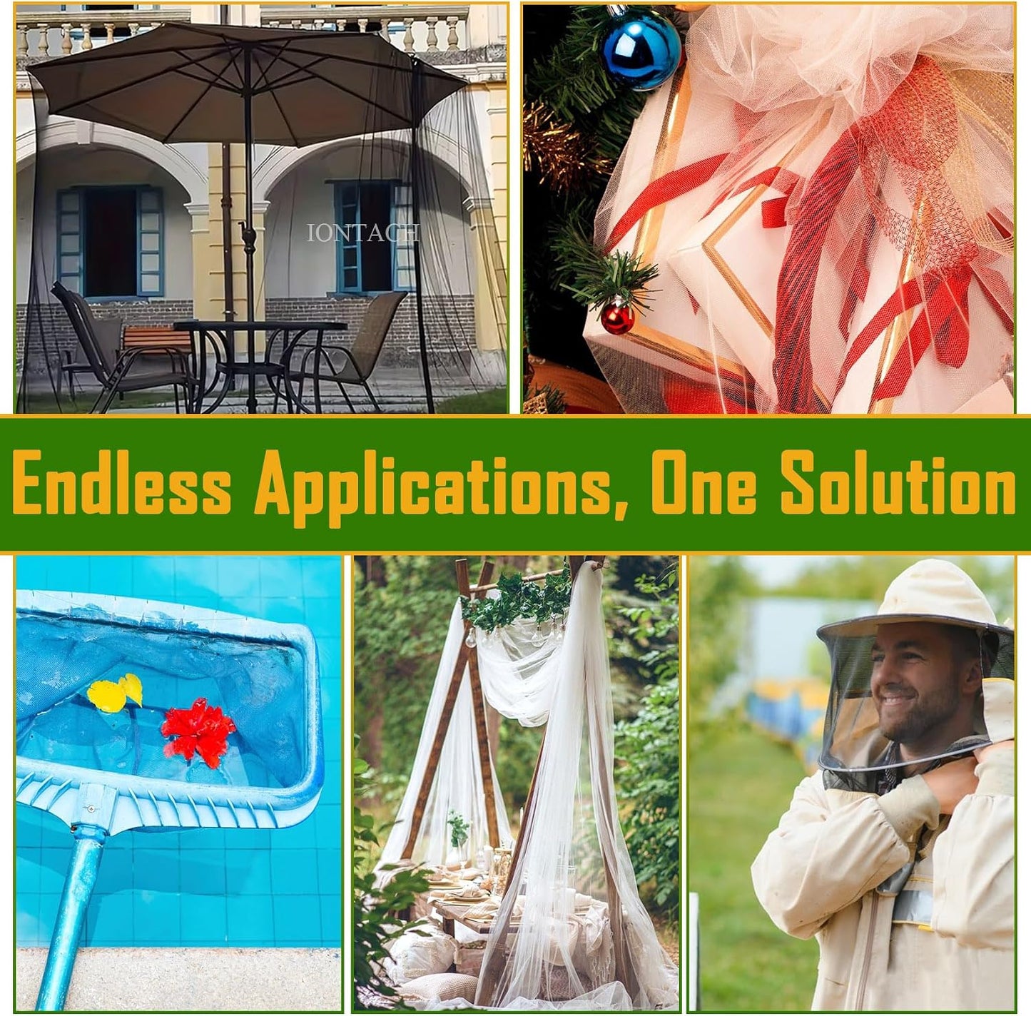 10 X 20 Ft Mosquito Netting for Garden Patio, Black