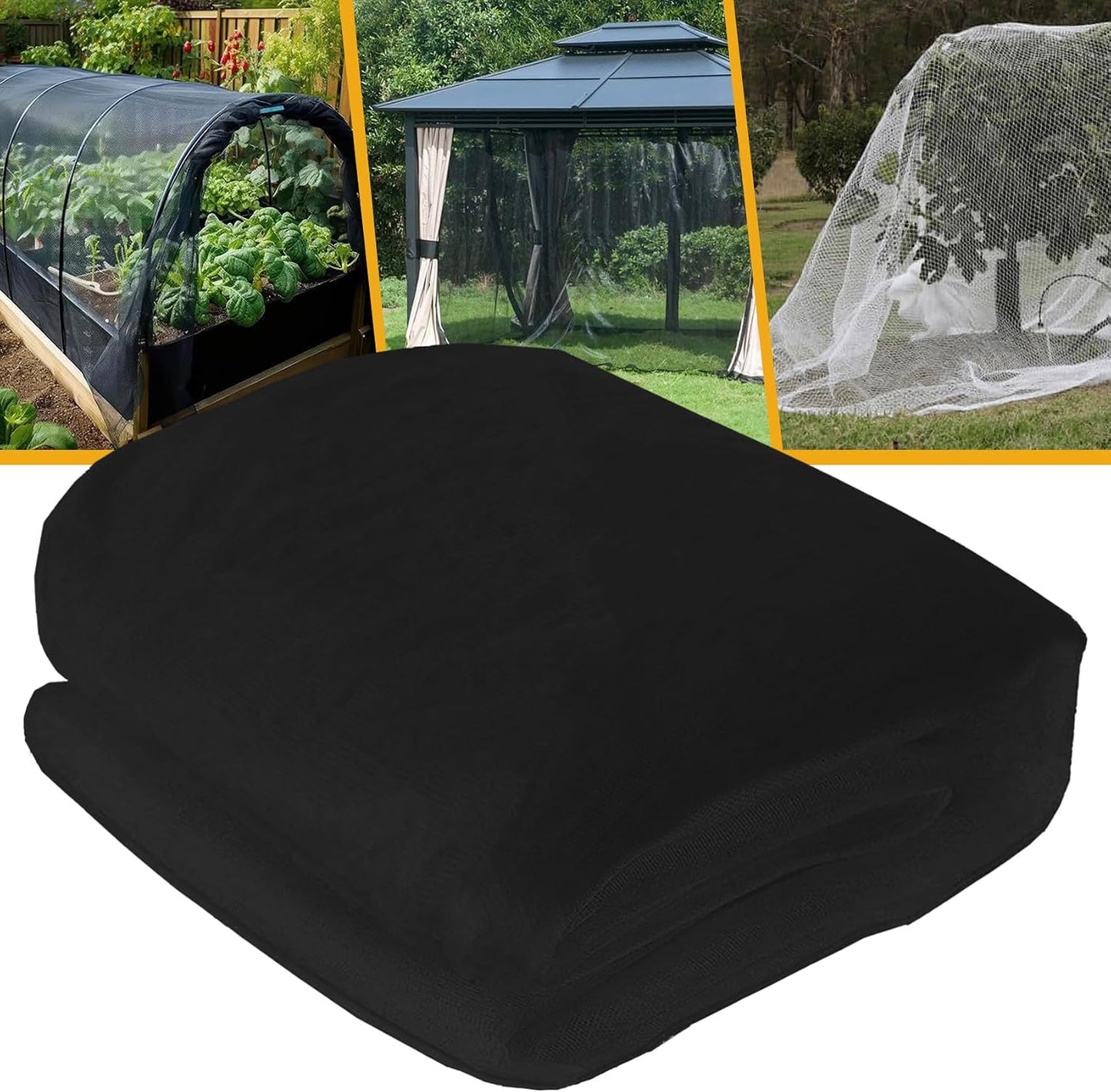 10 X 20 Ft Mosquito Netting for Garden Patio, Black
