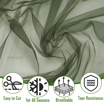 10 X 20 Ft Mosquito Netting for Garden Patio, Black