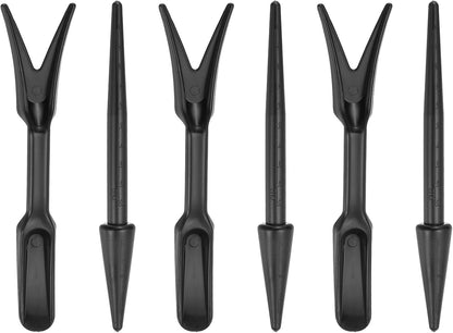 Mini Garden Hand Succulent Transplanting Tools, 6 Pack Digging Planting Widger Dibber Tools for Bonsai Plant Care DIY, Black