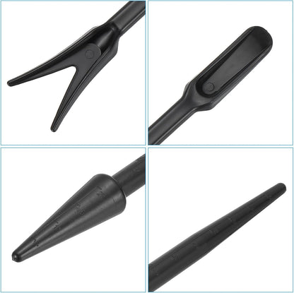 Mini Garden Hand Succulent Transplanting Tools, 6 Pack Digging Planting Widger Dibber Tools for Bonsai Plant Care DIY, Black