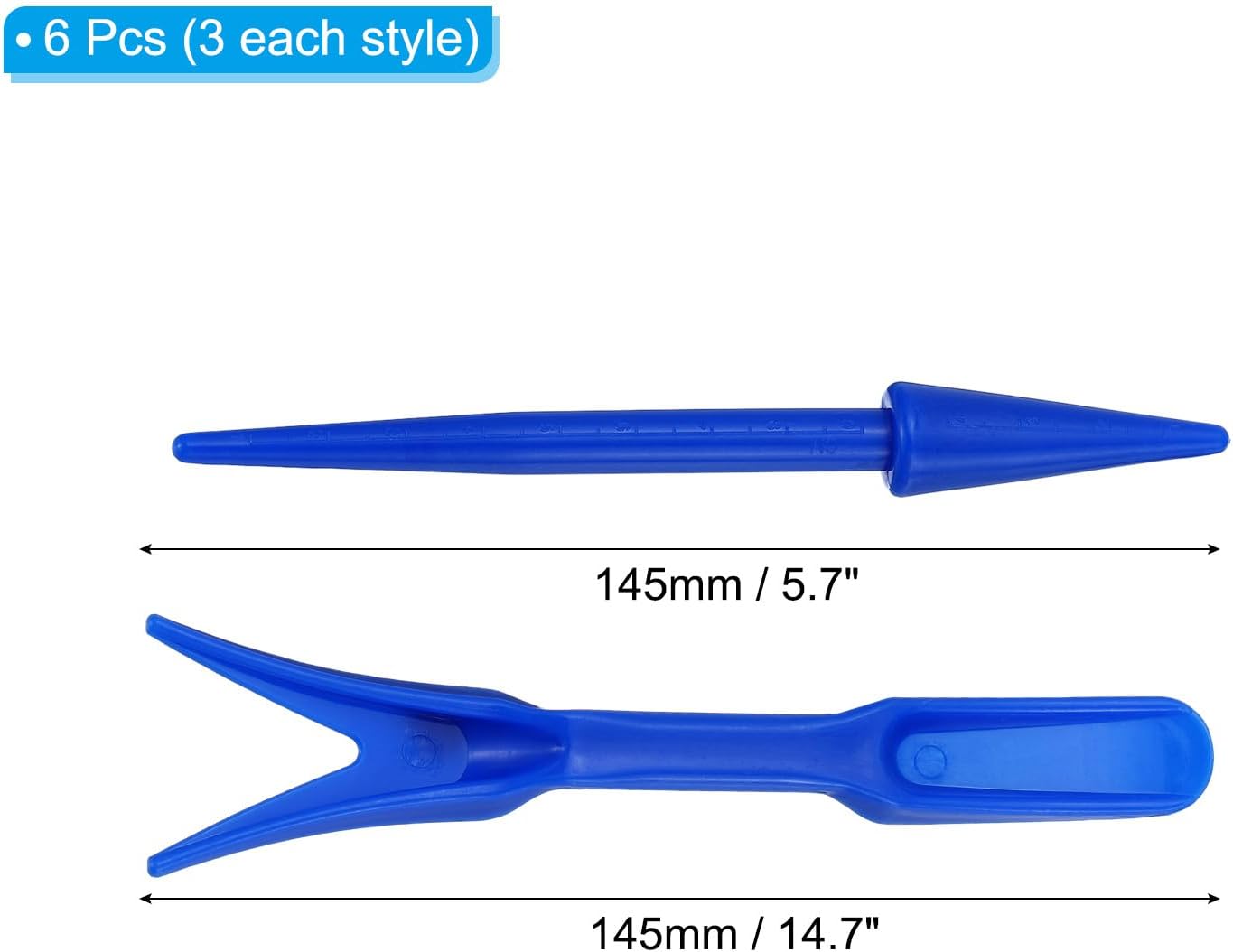 Mini Garden Hand Succulent Transplanting Tools, 6 Pack Digging Planting Widger Dibber Tools for Bonsai Plant Care DIY, Black