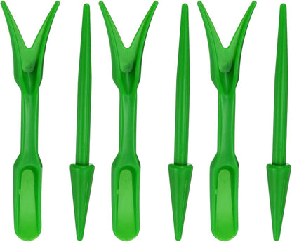 Mini Garden Hand Succulent Transplanting Tools, 6 Pack Digging Planting Widger Dibber Tools for Bonsai Plant Care DIY, Black