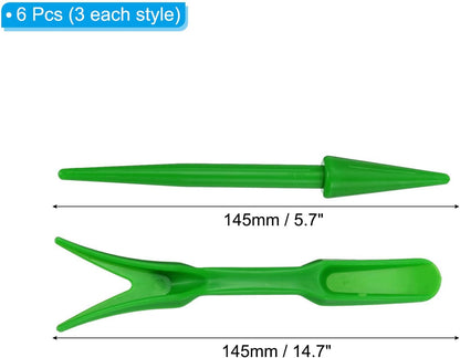 Mini Garden Hand Succulent Transplanting Tools, 6 Pack Digging Planting Widger Dibber Tools for Bonsai Plant Care DIY, Black