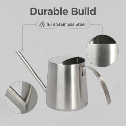 Watering Can 18/8 Stainless Steel 20oz Long Spout for Indoor Plants