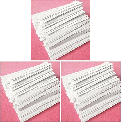600 Pcs 5" White Paper Twist Ties Bread Ties White Twist Ties Twisty-Ties Bag Ties Twist Ties for Bags Bread Wire Ties Twist Tie for Party Cello Candy Bread Coffee Bags Cake Pops