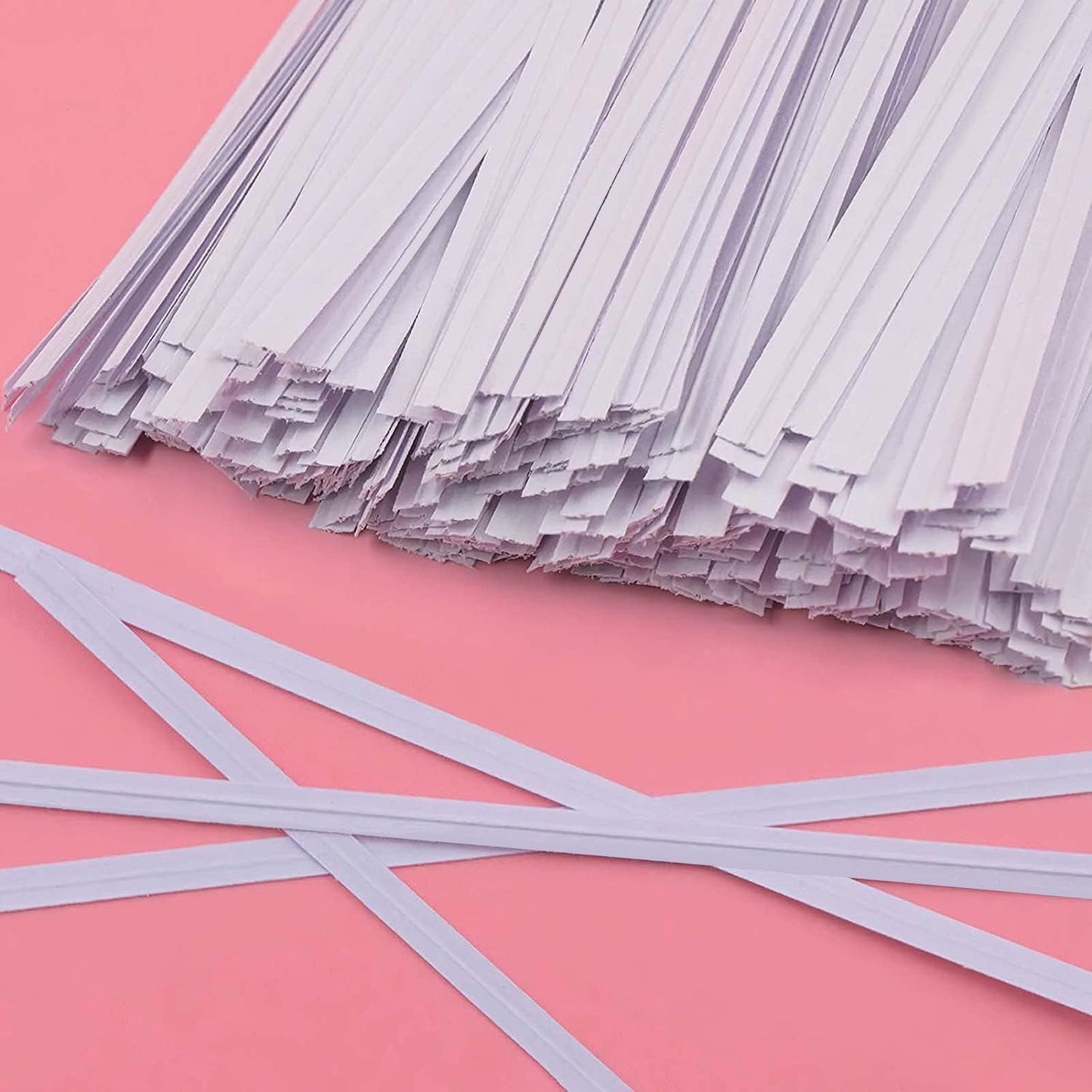 600 Pcs 5" White Paper Twist Ties Bread Ties White Twist Ties Twisty-Ties Bag Ties Twist Ties for Bags Bread Wire Ties Twist Tie for Party Cello Candy Bread Coffee Bags Cake Pops