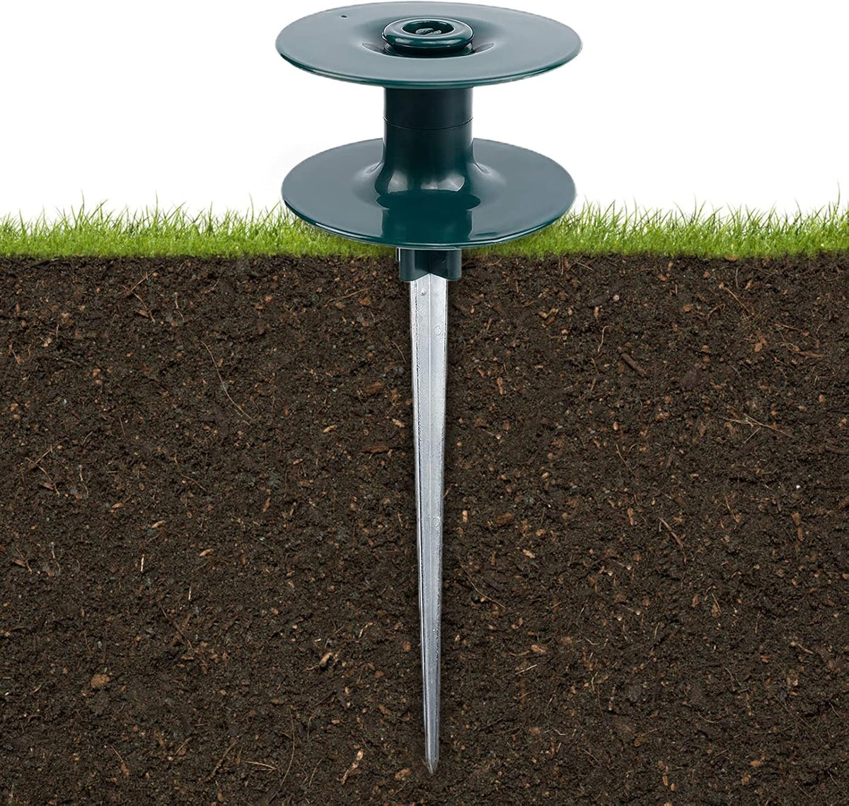 2 Pack Hose Guard, Garden Hose Guides, Hose Guide, Hose Guide Stakes, Keeps Garden Hose Out of Flower Beds, Garden Hose Guide Spike with Heavy Duty Spin Top for Plant Protection