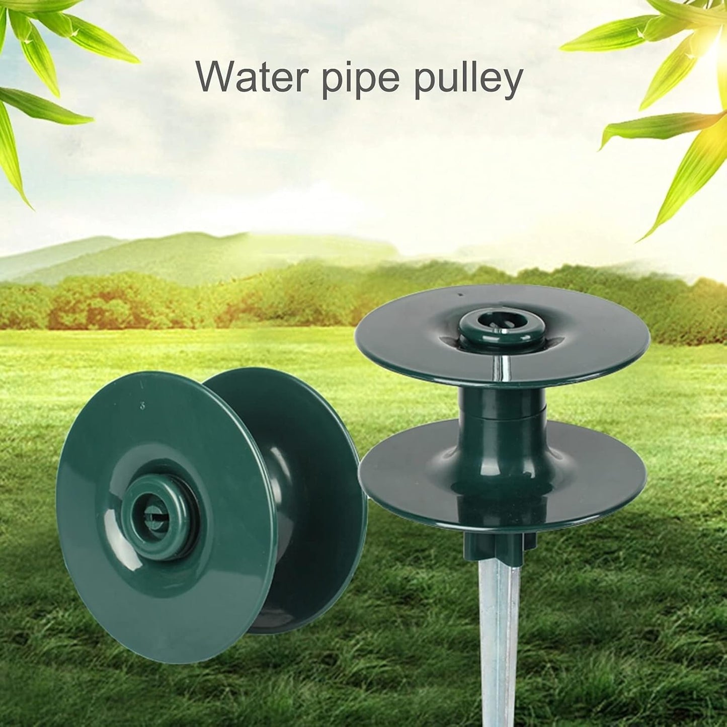 2 Pack Hose Guard, Garden Hose Guides, Hose Guide, Hose Guide Stakes, Keeps Garden Hose Out of Flower Beds, Garden Hose Guide Spike with Heavy Duty Spin Top for Plant Protection