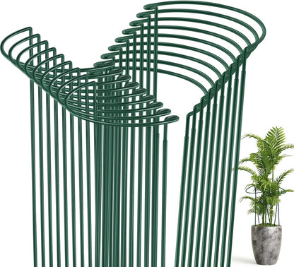 9 Pcs 30″ H x 12.6″ W Plant Support Stakes Cages for Garden, Metal Half Round Plants Tension Rods for Indoor Outdoor Small Short Peony Hydrangea Lavender Sage Golden Marigold Rose
