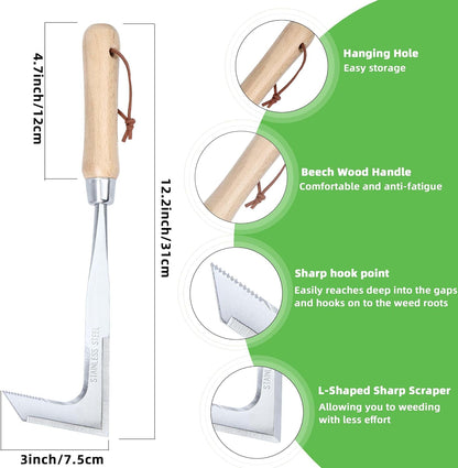 Crack Weeder, Stainless Steel Crevice Weeding Tool, Weeder Tool