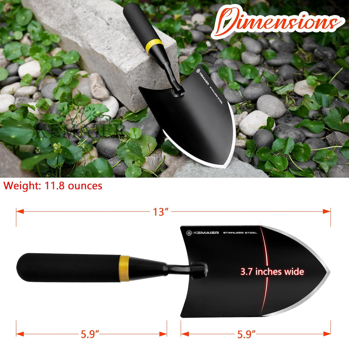5-Piece Garden Tool Set, Heavy-Duty Stainless Steel Premium Tools