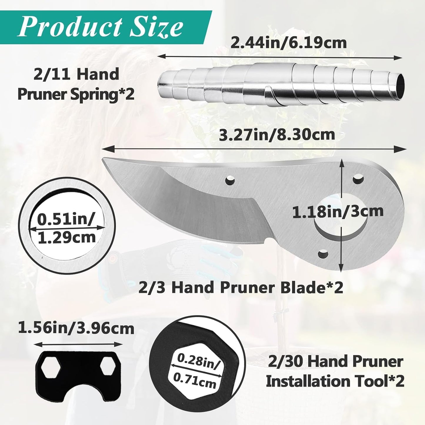 Hand Pruner Replacement Kit (2/3-1) Compatible with Felco Pruners