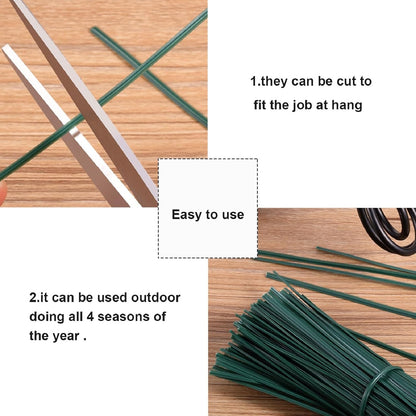 WILLBOND 200 Pcs Garden Plastic Twist Tie for Garland, 4.72'' Decorative Tree Twist Tie for Wreath Banister Reusable Plant Support, Wire Cords Garden Plastic Gifts Bags