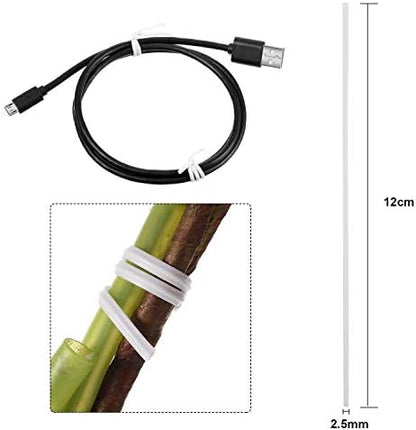 WILLBOND 200 Pcs Garden Plastic Twist Tie for Garland, 4.72'' Decorative Tree Twist Tie for Wreath Banister Reusable Plant Support, Wire Cords Garden Plastic Gifts Bags