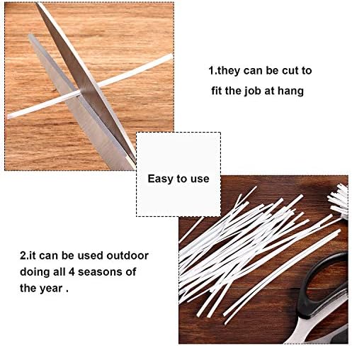 WILLBOND 200 Pcs Garden Plastic Twist Tie for Garland, 4.72'' Decorative Tree Twist Tie for Wreath Banister Reusable Plant Support, Wire Cords Garden Plastic Gifts Bags