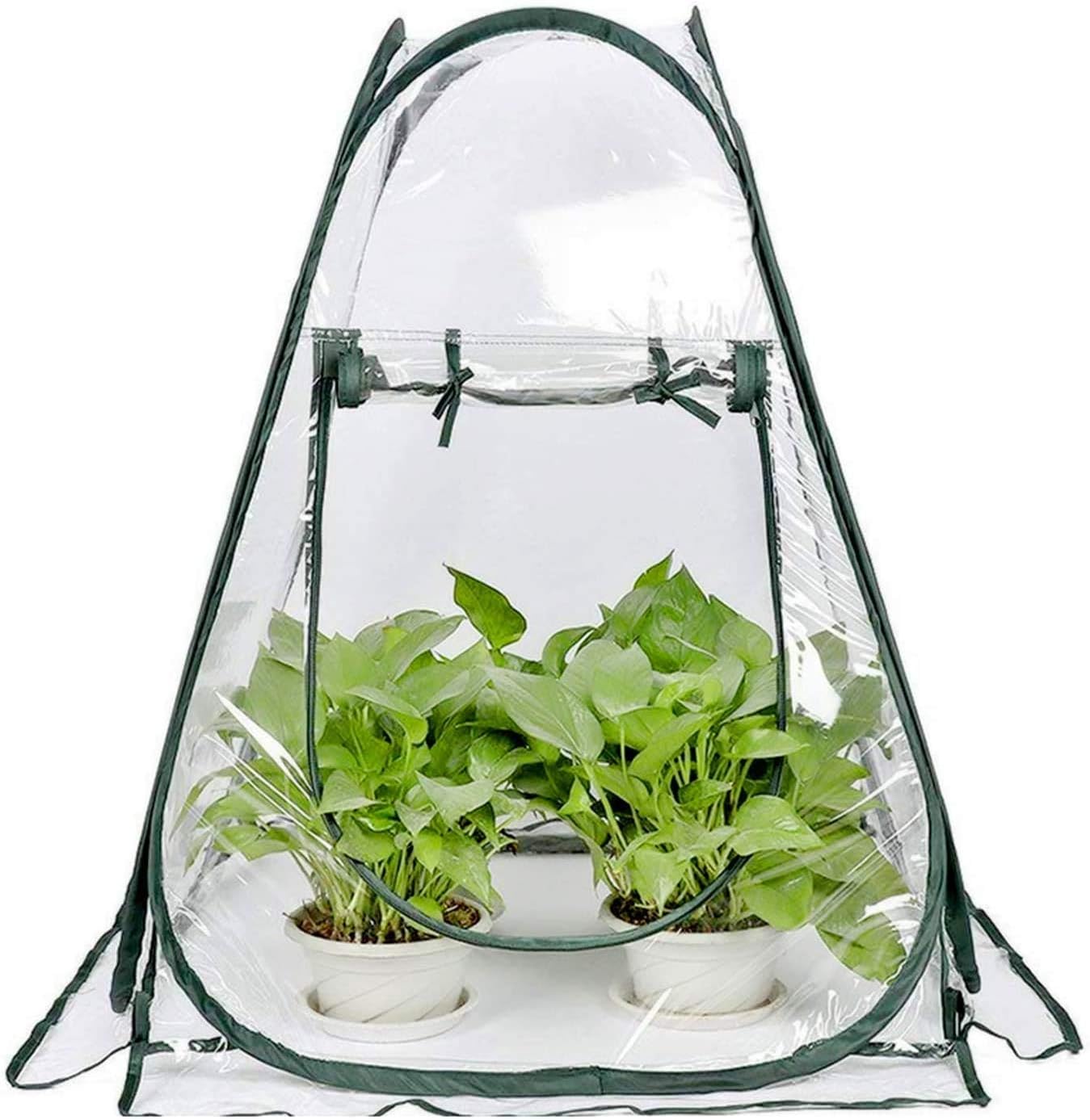Pop Up Greenhouse Cover Flower House Mini Gardening Plant Flower Sunshine Room Room,Backyard PVC Greenhouse Cover for Cold Frost Protector Gardening Plants