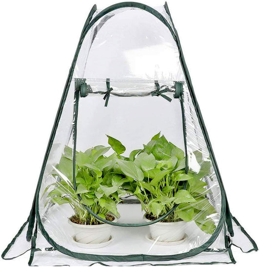 Pop Up Greenhouse Cover Flower House Mini Gardening Plant Flower Sunshine Room Room,Backyard PVC Greenhouse Cover for Cold Frost Protector Gardening Plants