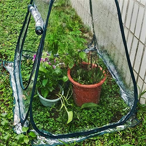 Pop Up Greenhouse Cover Flower House Mini Gardening Plant Flower Sunshine Room Room,Backyard PVC Greenhouse Cover for Cold Frost Protector Gardening Plants