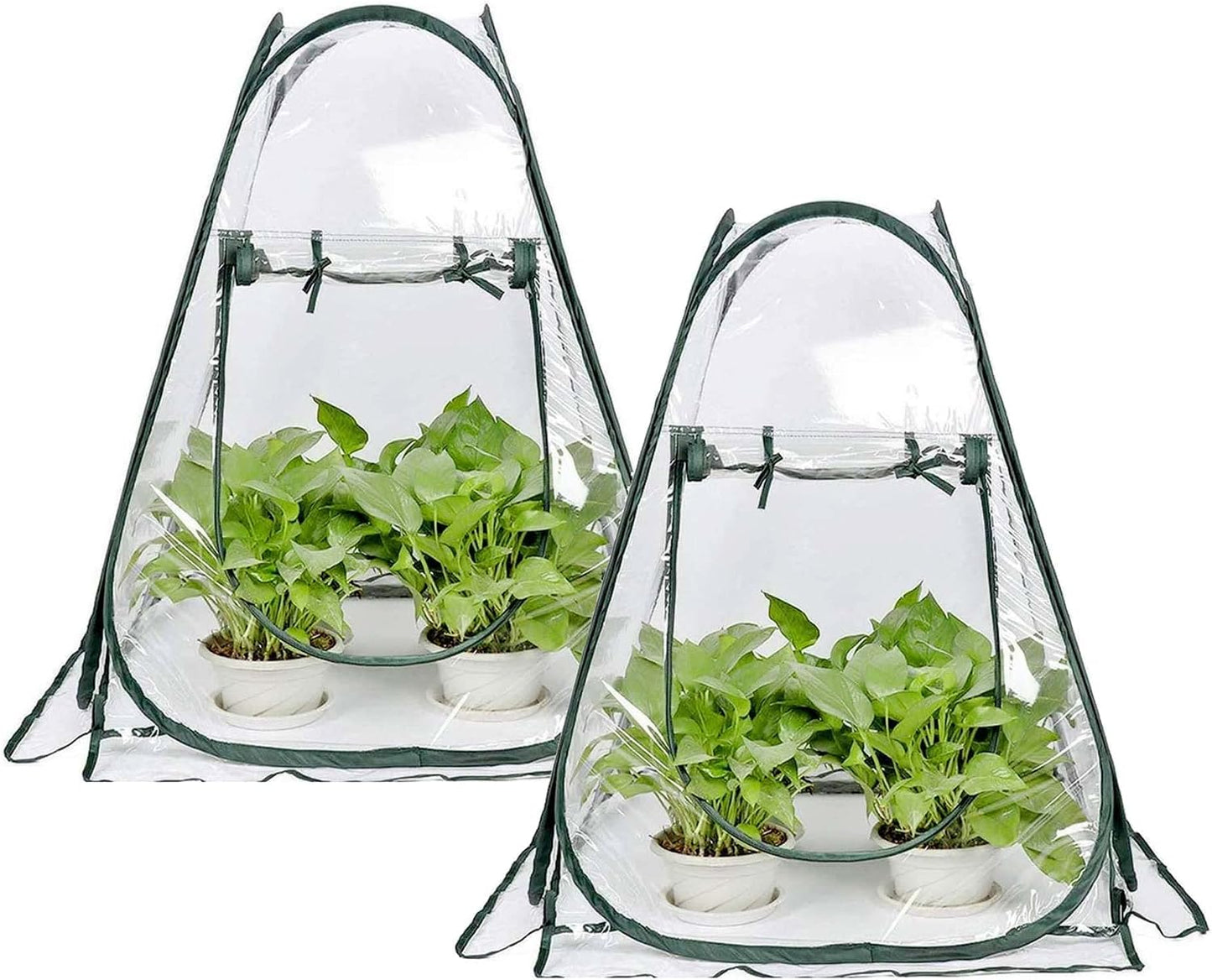 Pop Up Greenhouse Cover Flower House Mini Gardening Plant Flower Sunshine Room Room,Backyard PVC Greenhouse Cover for Cold Frost Protector Gardening Plants