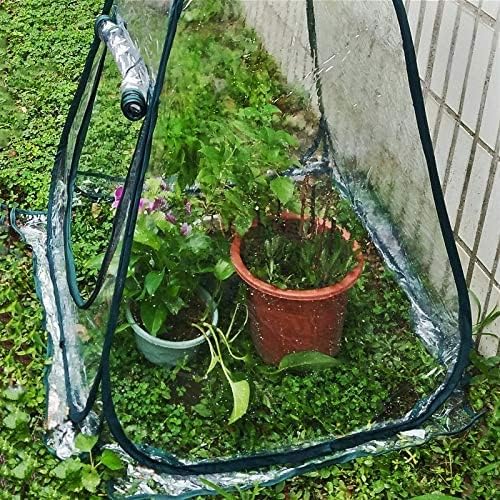 Pop Up Greenhouse Cover Flower House Mini Gardening Plant Flower Sunshine Room Room,Backyard PVC Greenhouse Cover for Cold Frost Protector Gardening Plants