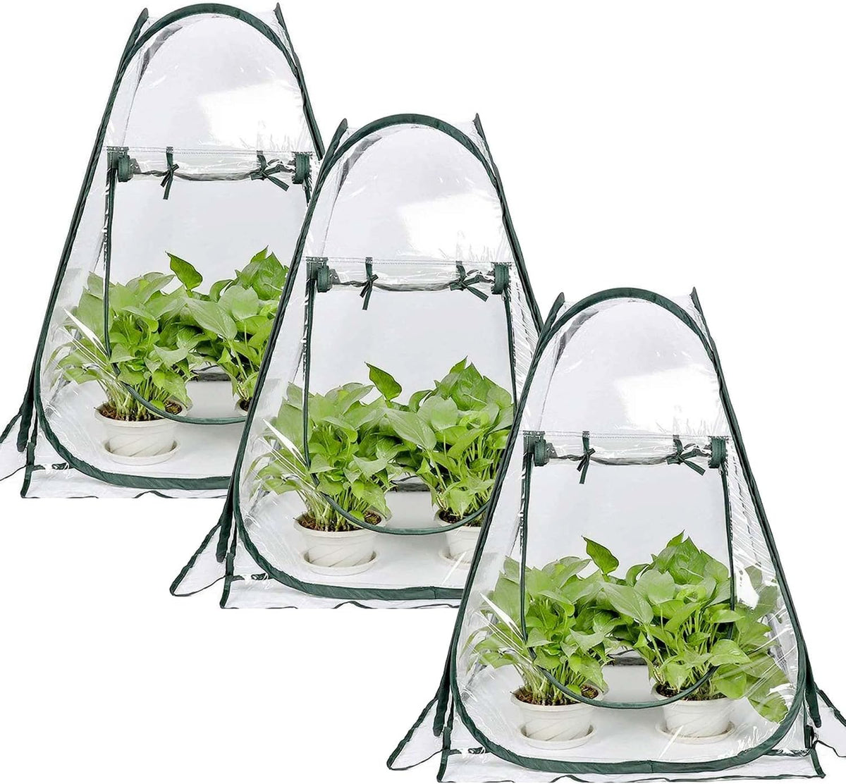 Pop Up Greenhouse Cover Flower House Mini Gardening Plant Flower Sunshine Room Room,Backyard PVC Greenhouse Cover for Cold Frost Protector Gardening Plants