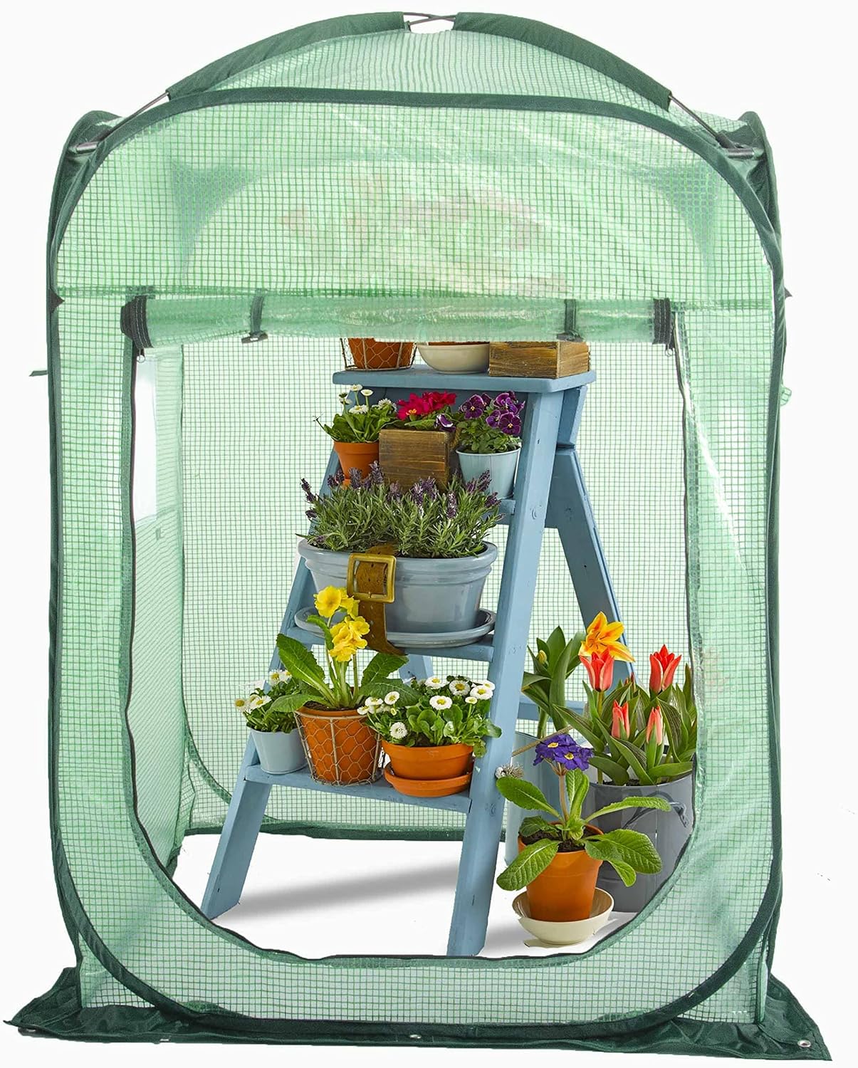 Pop Up Greenhouse Cover Flower House Mini Gardening Plant Flower Sunshine Room Room,Backyard PVC Greenhouse Cover for Cold Frost Protector Gardening Plants