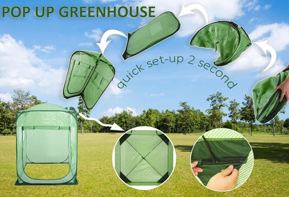 Pop Up Greenhouse Cover Flower House Mini Gardening Plant Flower Sunshine Room Room,Backyard PVC Greenhouse Cover for Cold Frost Protector Gardening Plants