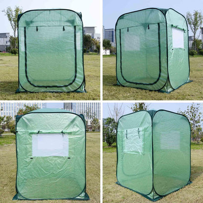 Pop Up Greenhouse Cover Flower House Mini Gardening Plant Flower Sunshine Room Room,Backyard PVC Greenhouse Cover for Cold Frost Protector Gardening Plants