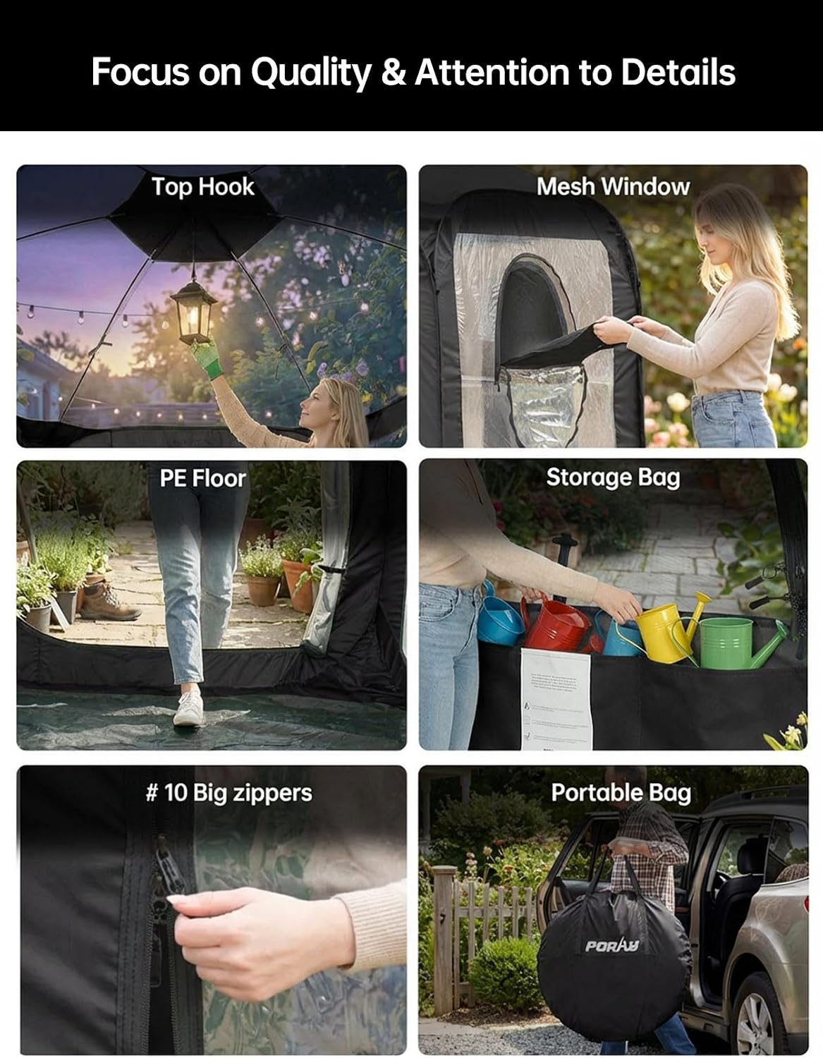 Pop Up Greenhouse Cover Flower House Mini Gardening Plant Flower Sunshine Room Room,Backyard PVC Greenhouse Cover for Cold Frost Protector Gardening Plants
