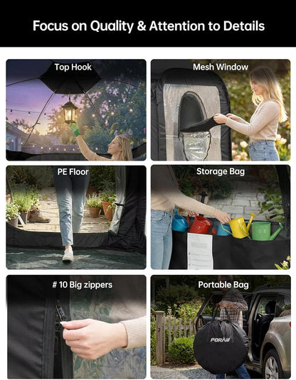 Pop Up Greenhouse Cover Flower House Mini Gardening Plant Flower Sunshine Room Room,Backyard PVC Greenhouse Cover for Cold Frost Protector Gardening Plants