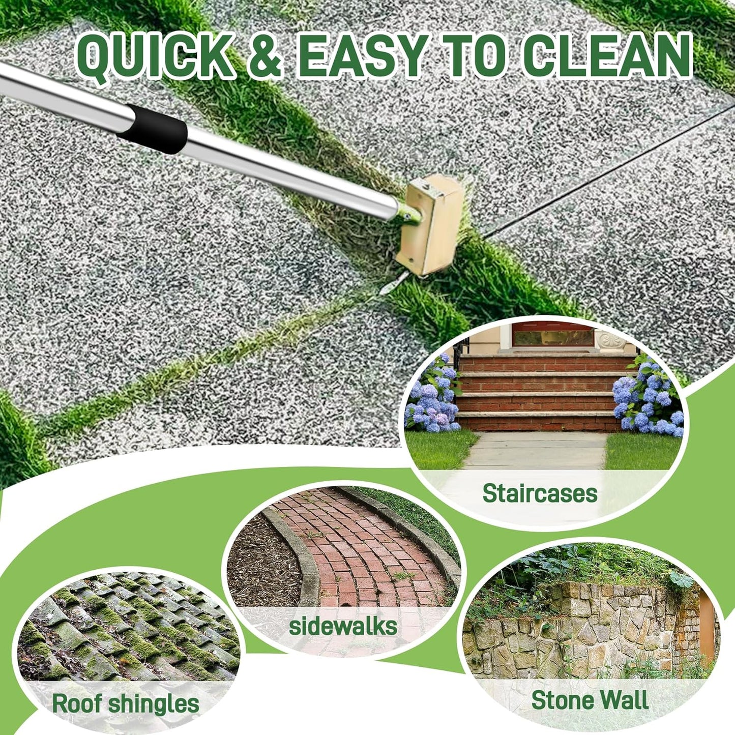 Weed Puller Tool-4-Claw Stand Up Weeder and Root Remover,Weeder Tool for Yard Long Handle Crack Weeder Without Pulling, Bending, Used for Weed Control, Dandelion, Moss or Thistle