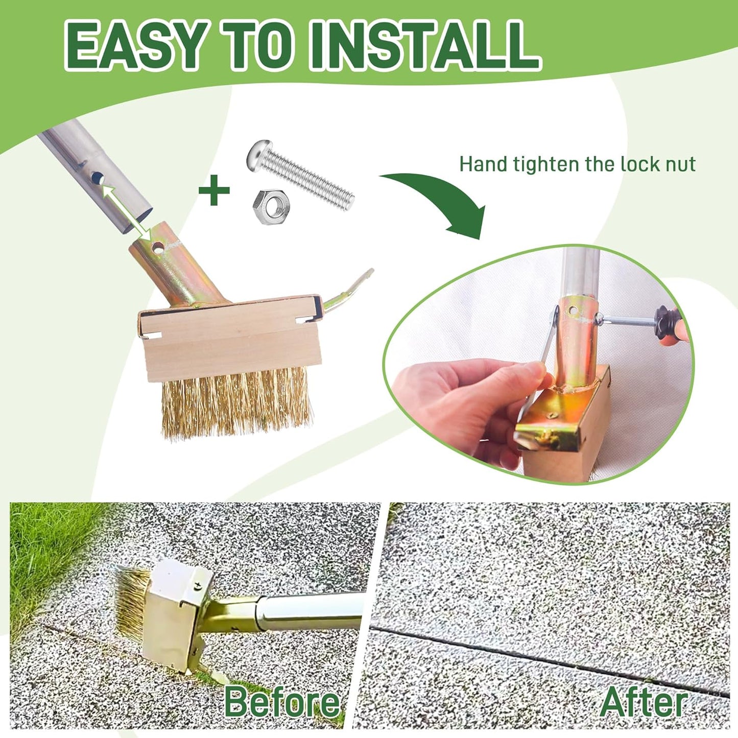Weed Puller Tool-4-Claw Stand Up Weeder and Root Remover,Weeder Tool for Yard Long Handle Crack Weeder Without Pulling, Bending, Used for Weed Control, Dandelion, Moss or Thistle