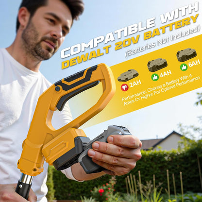 Cordless Tiller Cultivator Compatible with Milwaukee 18V Battery, 450RPM Brushless Garden Rototiller,48 Steel Tines, 9"W×6.3"D,Foldable Soil Tilling Tool for Garden Lawn Landscaping (Tool Only)