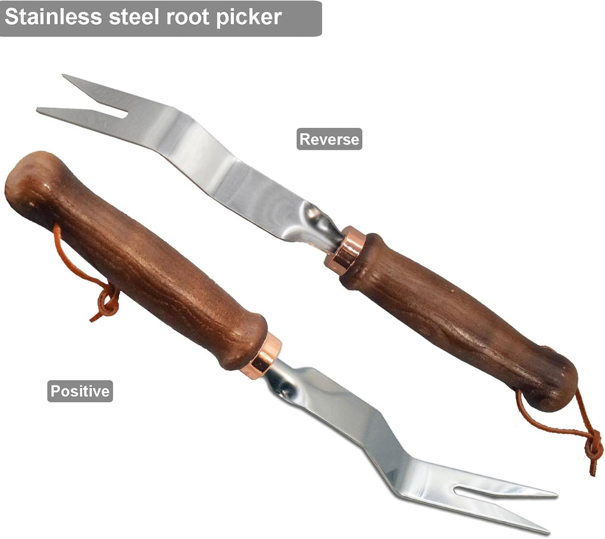 Gardening Tools-Gardening Handle Tools Flower Spade Digging Loosening Tools Hand Rake Weed Puller Garden Tools Make Ideal Gardening Gifts for Gardening Enthusiast(Three-Tooth Rake)