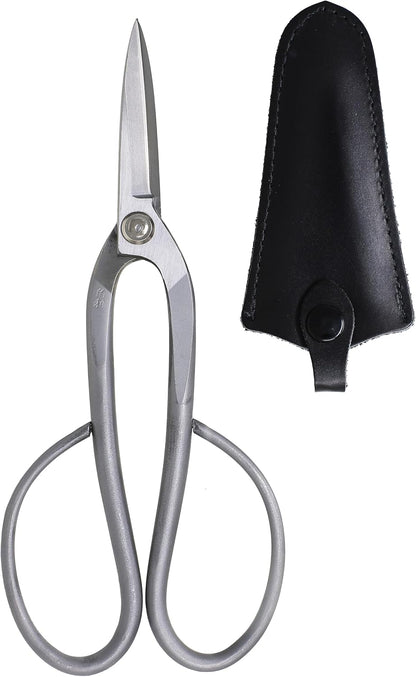 Ashinaga Bonsai Scissors Made in Japan 8.5", Japanese Stainless Steel Blade, Long Handle Bonsai Shears for Precision Pruning and Trimming