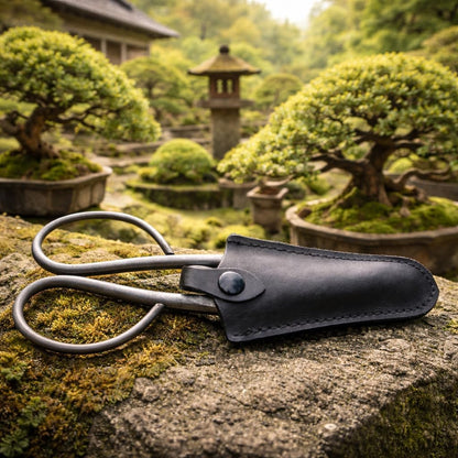 Ashinaga Bonsai Scissors Made in Japan 8.5", Japanese Stainless Steel Blade, Long Handle Bonsai Shears for Precision Pruning and Trimming