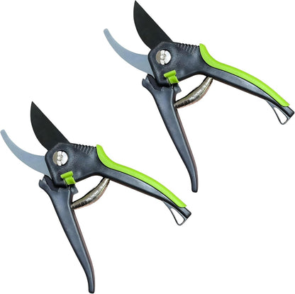 Bypass Pruner Elite - High Carbon Steel Bypass Hand Pruner Pruning Shears Scissors Clippers - Comfort Grip Handles - Perfect for Gardening Trimming Pruning