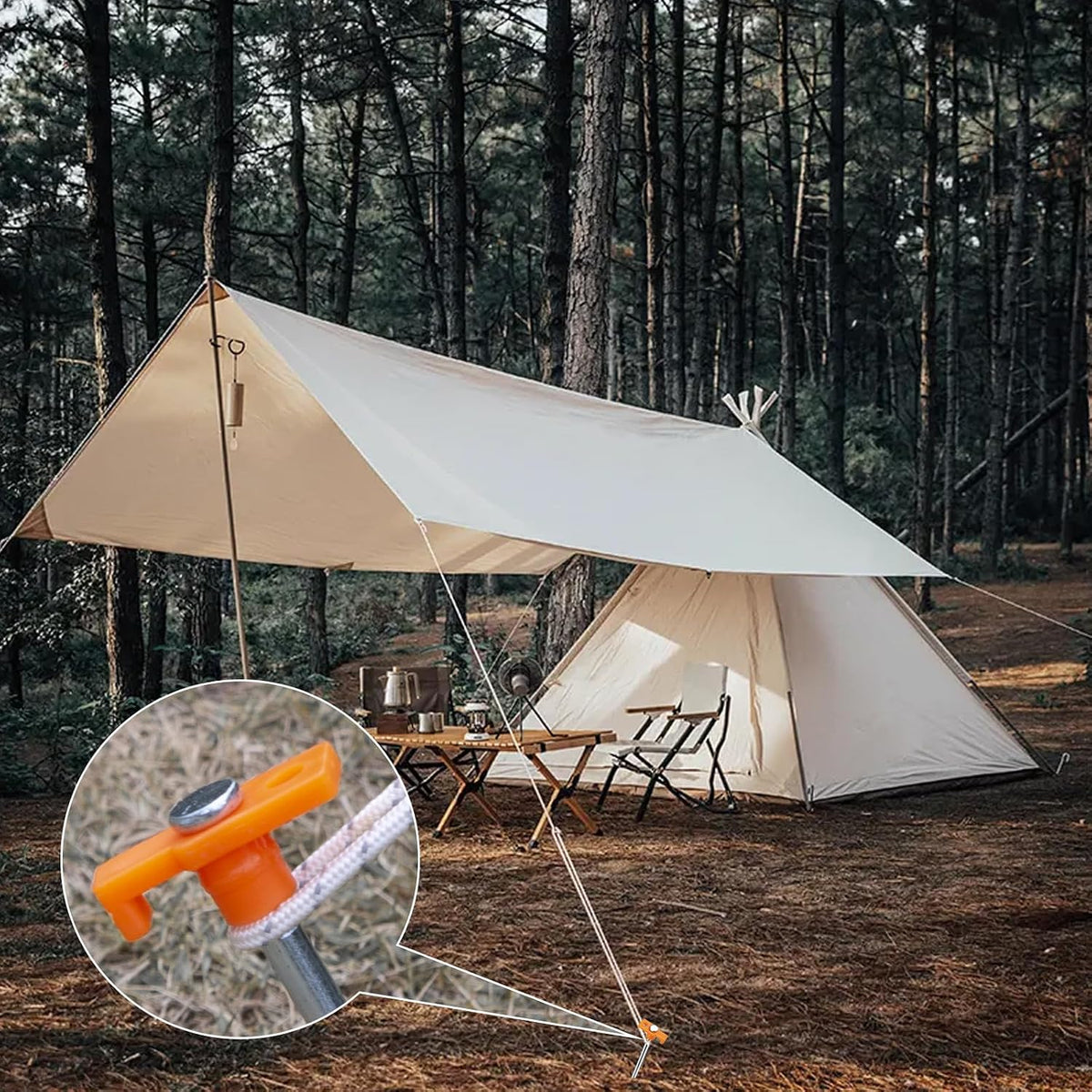 12 Pack Tent Stakes Heavy Duty Camping Stakes, 7.1inch Non-Rust Metal Tent Pegs with Storage Bag Ground Stakes Tent Spikes Camping,Garden,Hiking Orange (Orange 12pcs, 7.1IN)