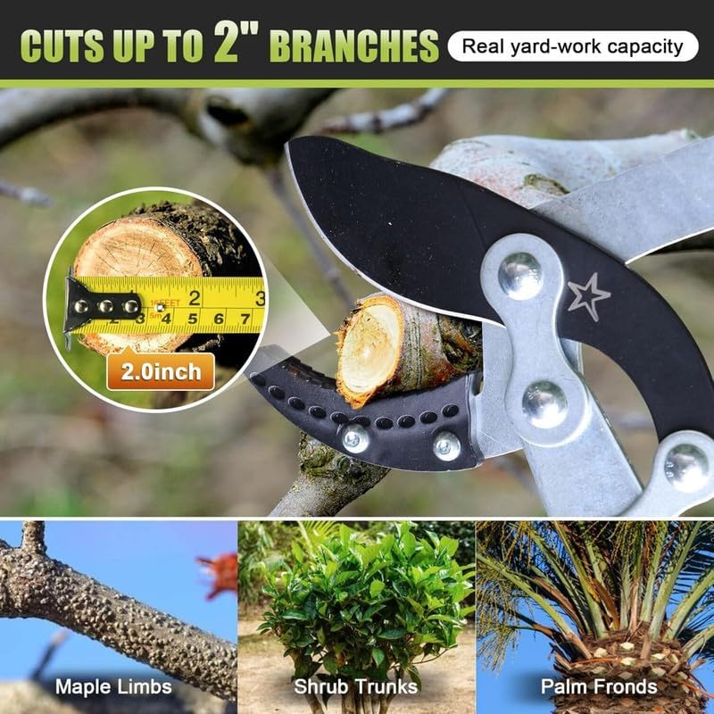 Heavy-Duty Extendable Anvil Lopper, 28"-41" Telescopic Tree Trimmer with Double Ratcheting Mechanism for 2" Branches