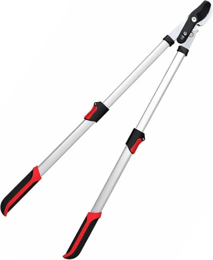 Heavy-Duty Extendable Anvil Lopper, 28"-41" Telescopic Tree Trimmer with Double Ratcheting Mechanism for 2" Branches