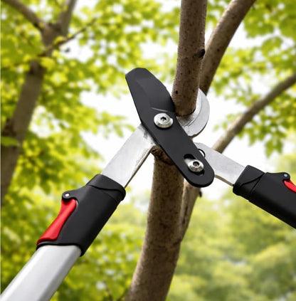 Heavy-Duty Extendable Anvil Lopper, 28"-41" Telescopic Tree Trimmer with Double Ratcheting Mechanism for 2" Branches
