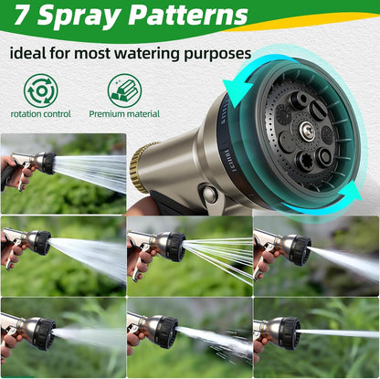 Metal Garden Hose Nozzle, Heavy Duty High Pressure Hand Sprayer