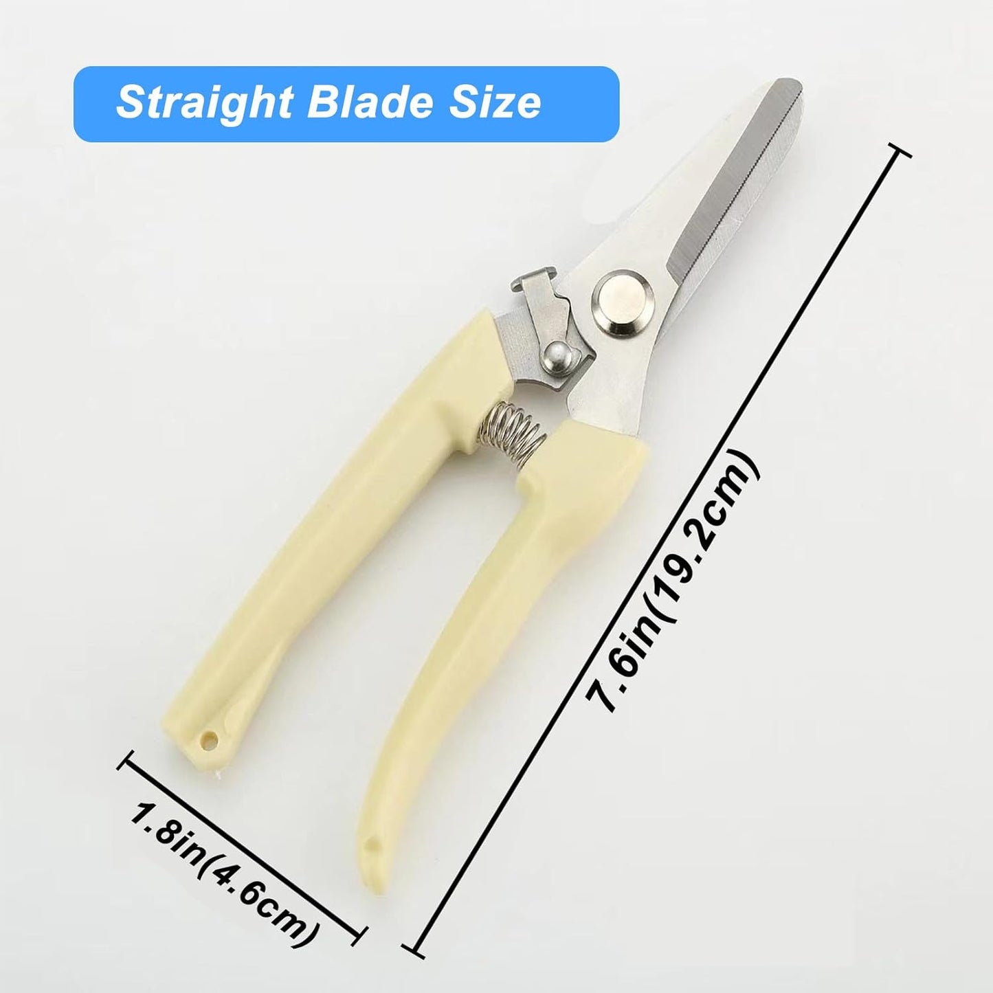 Pruning Shears, 2Pcs Pruning Shears for Gardening,Professional Garden Shears for Flowers, Bonsai and Fruits Picking (1pc Straight & 1pc Curved)