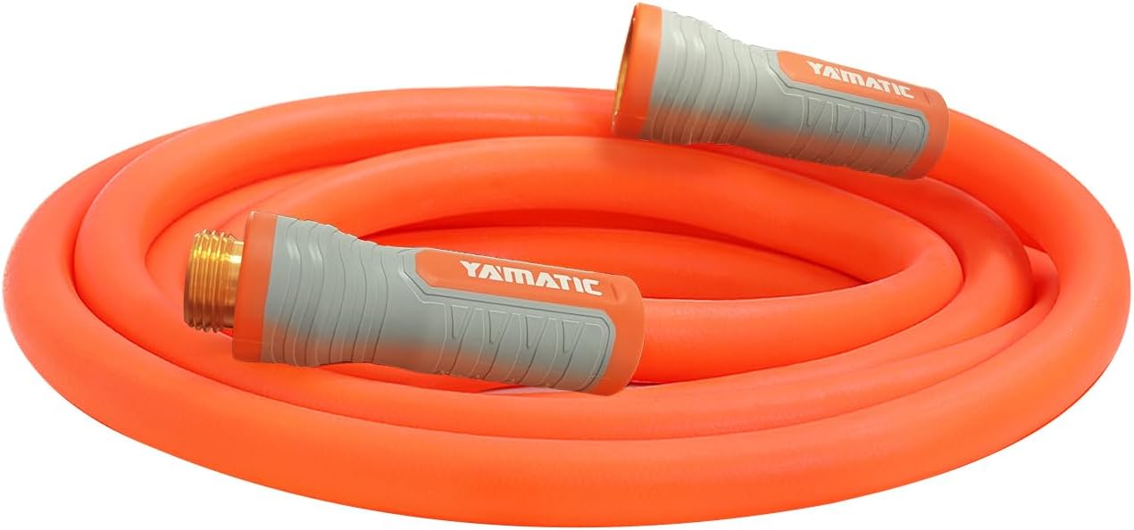 Flexible Garden Hose 5/8" x 5ft, 360° Swivel Handle, Burst 600 PSI