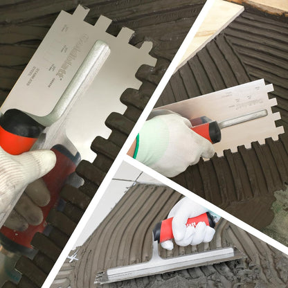 1/2'' x 1/2'' x 1/2'' Square-Notch Tile Trowel, 11'' x 4.5''