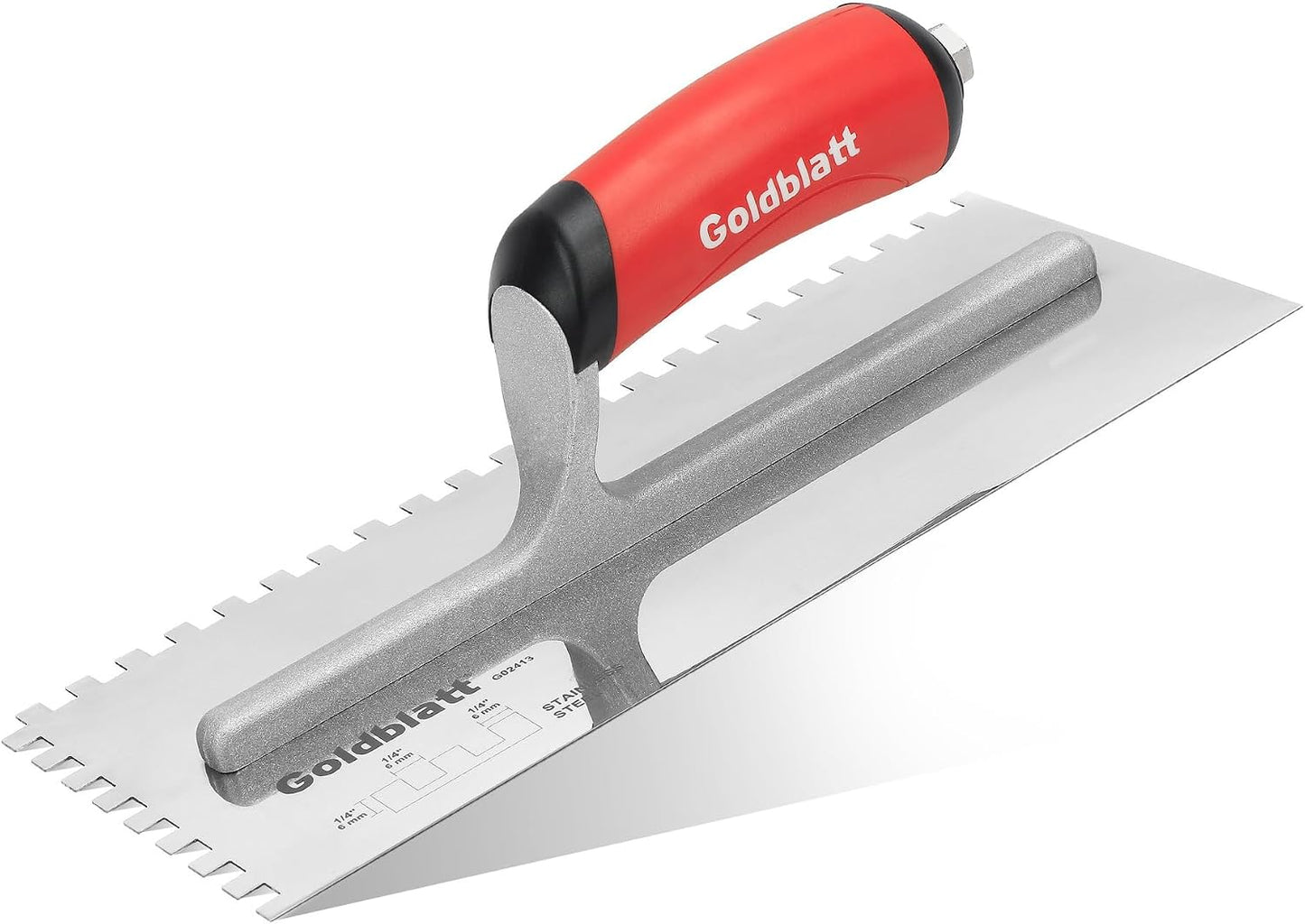 1/2'' x 1/2'' x 1/2'' Square-Notch Tile Trowel, 11'' x 4.5''