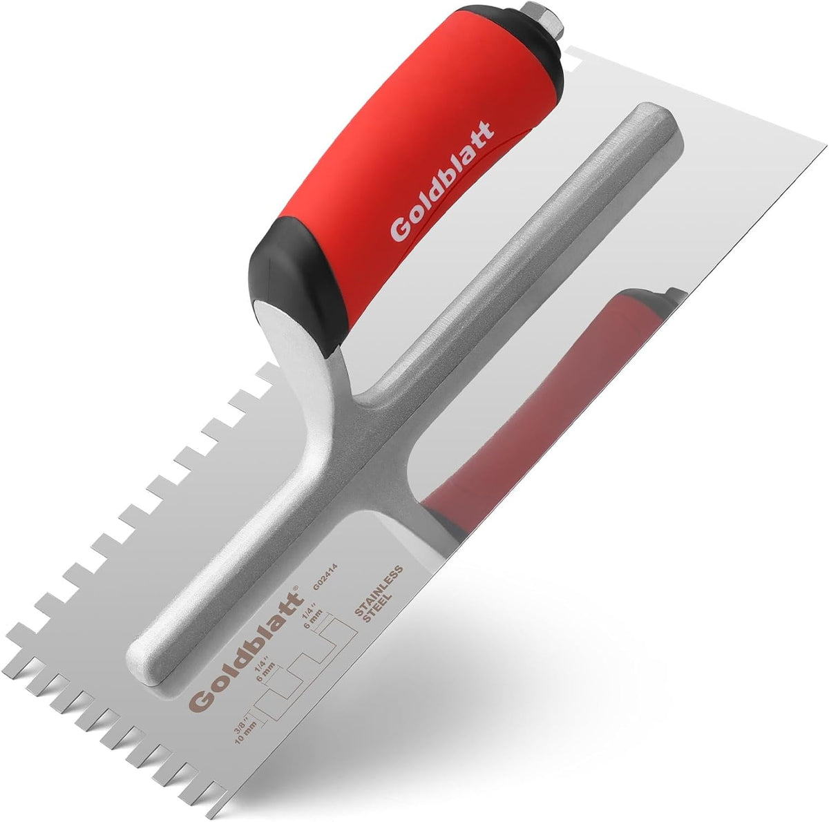 1/2'' x 1/2'' x 1/2'' Square-Notch Tile Trowel, 11'' x 4.5''