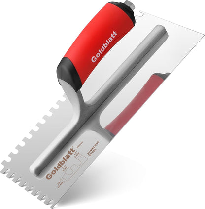 1/2'' x 1/2'' x 1/2'' Square-Notch Tile Trowel, 11'' x 4.5''