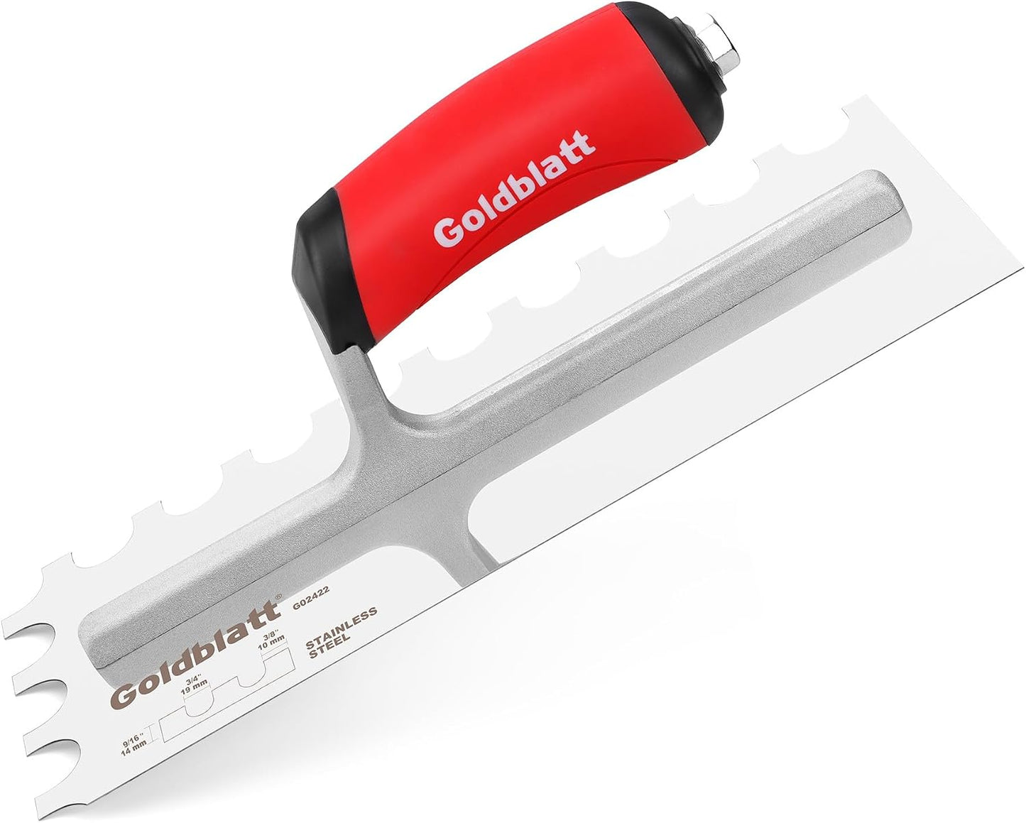 1/2'' x 1/2'' x 1/2'' Square-Notch Tile Trowel, 11'' x 4.5''